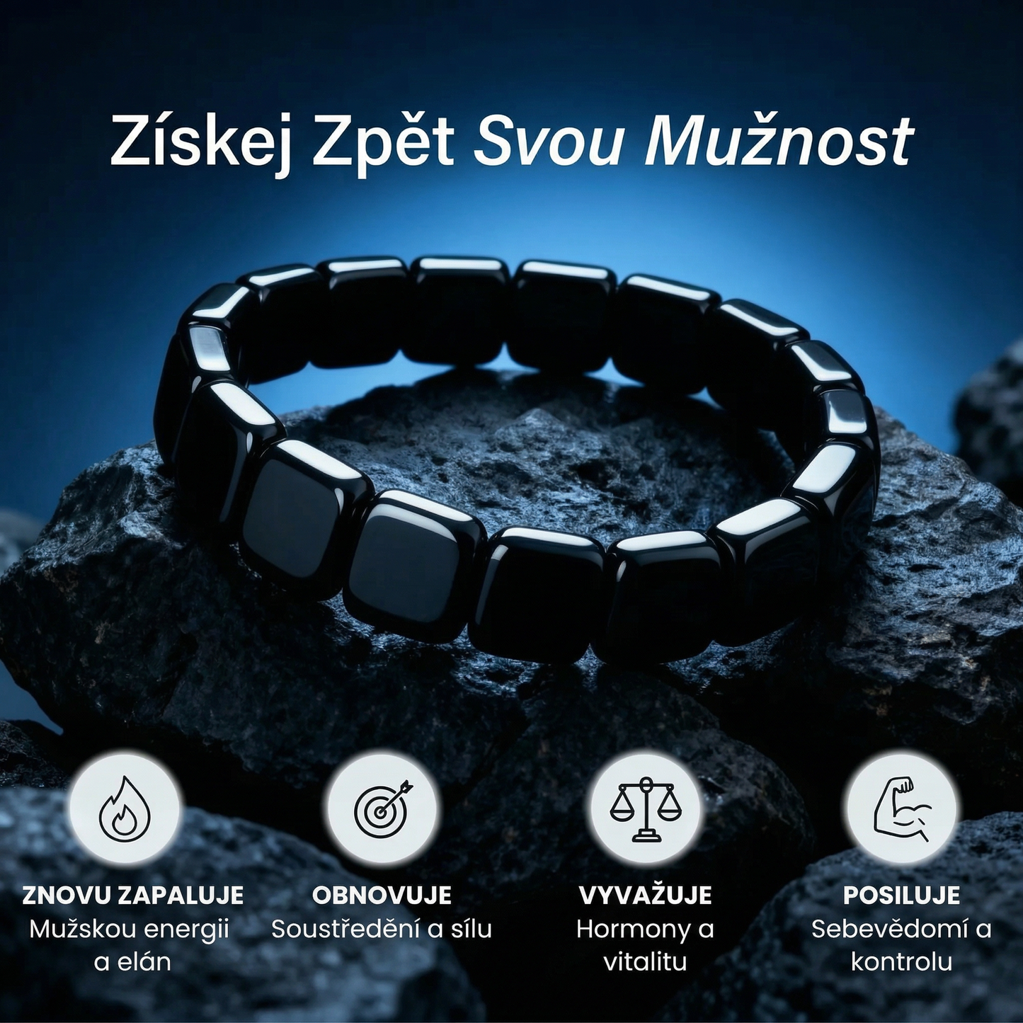 ZAVGOR® Hematitový Náramek